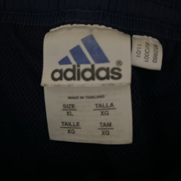 Vintage Adidas Mens Windbreaker Pants Size XL Navy Blue Mesh Lined Ankle Zip - Picture 7 of 14